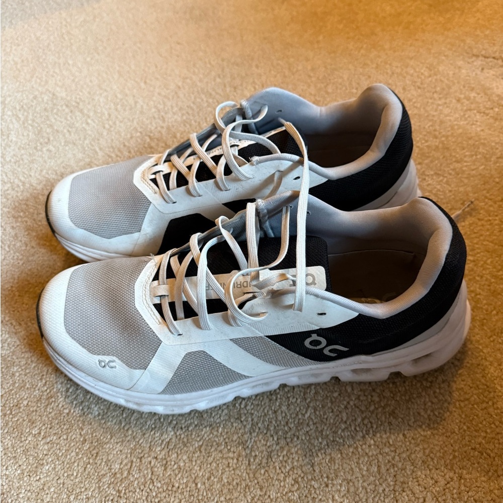 On Running Men's Athletic Shoes in White and Black